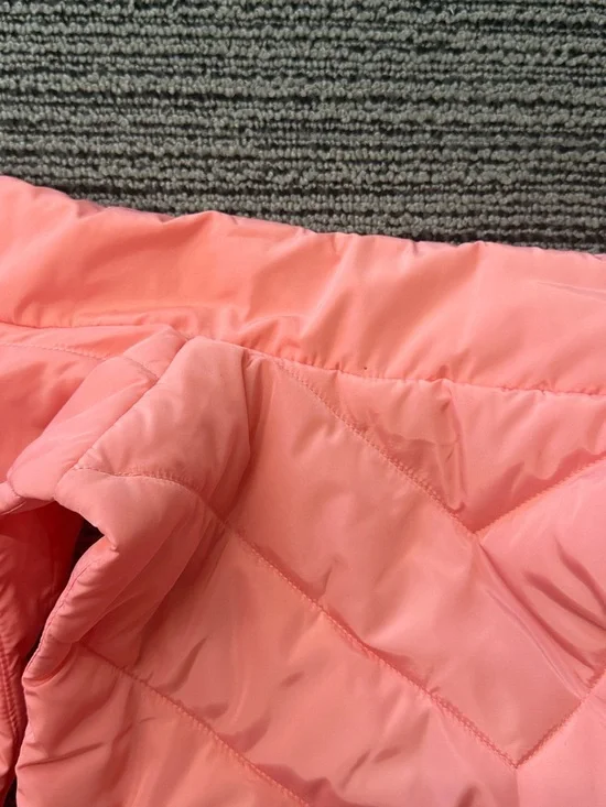 🔥🔥🔥NEW Michael Kors Bright Blush Coral Quilted Puffer Vest Jacket - Picture 7 of 7